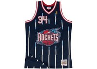 Mitchell & Ness Houston Rockets Road 1996-97 Hakeem Olajuwon Swingman Jersey Navy Blue