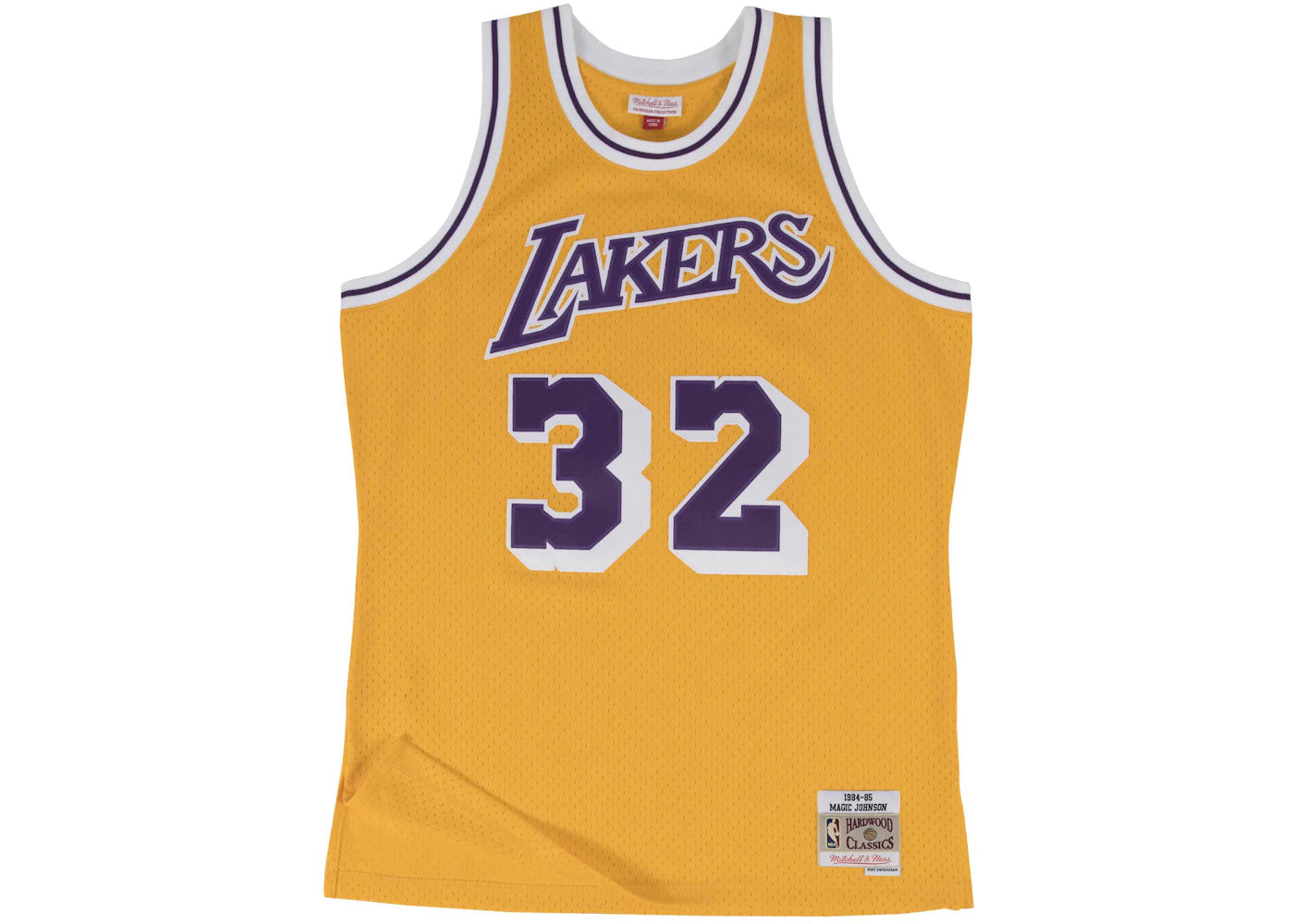 Mitchell & Ness Los Angeles Lakers Home 1984-85 Magic Johnson Swingman Jersey Light Gold - vue secondaire A