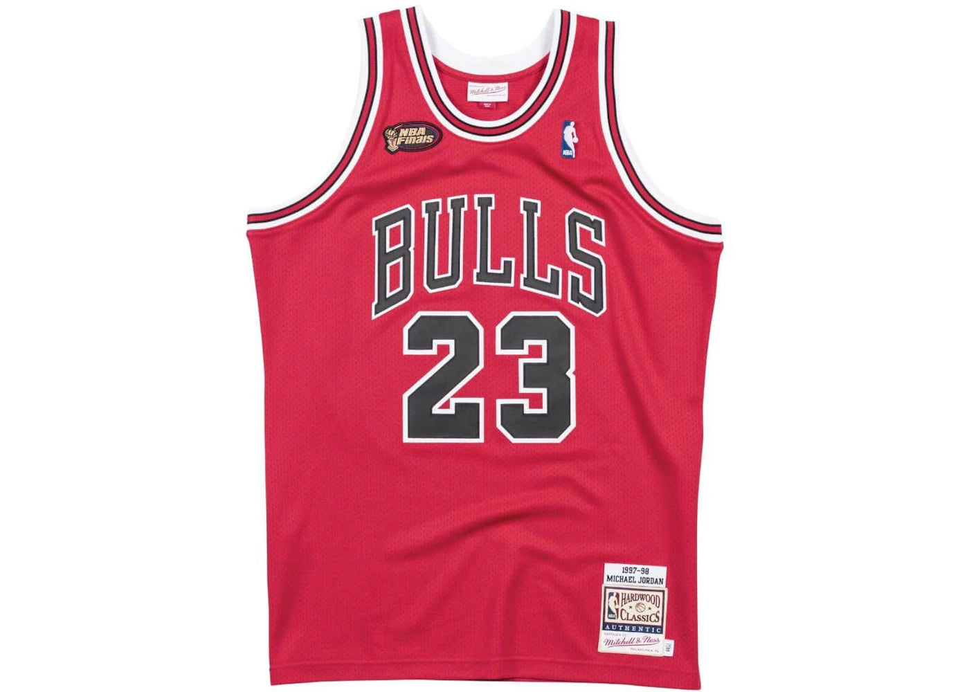 Mitchell & Ness Michael Jordan Chicago Bulls Finals 1997-98 Road Authentic NBA Jersey Red/Black/White - vue 360