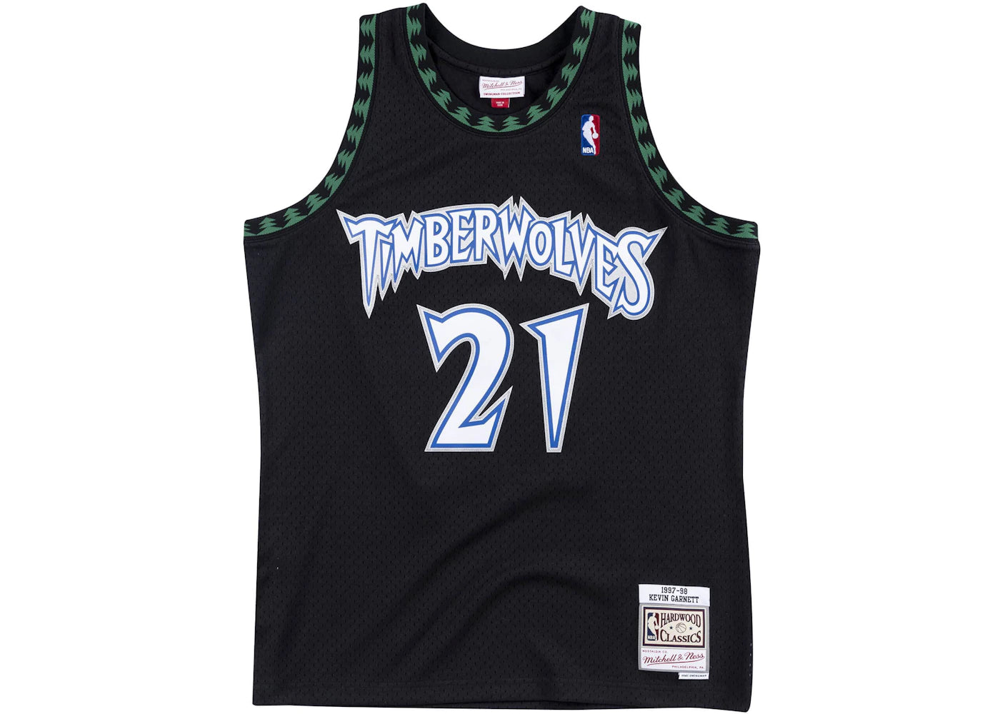 Mitchell & Ness Minnesota Timberwolves Alternate 1997-98 Kevin Garnett Swingman Jersey Black - vue secondaire A