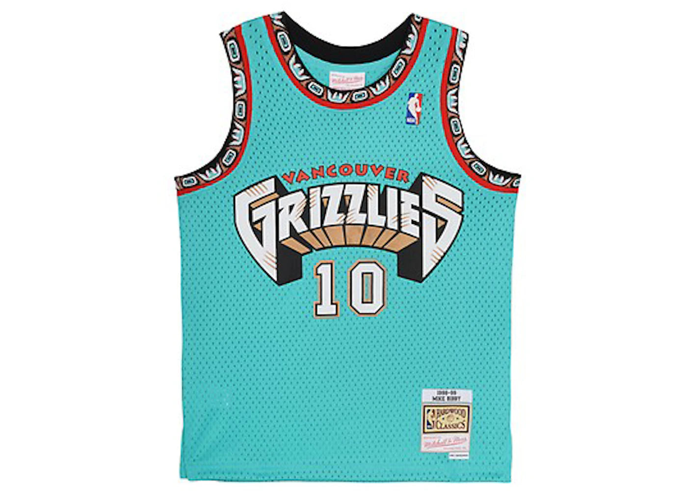 Mitchell & Ness Vancouver Grizzlies Road 1998-99 Mike Bibby Swingman Jersey Teal - vue 360