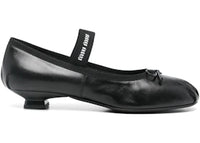 Miu Miu Leather Ballerinas Pumps Black (Women's)