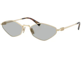 Miu Miu Logo Sunglasses Light Gray (0MU 56ZS ZVN50K) - vue 360