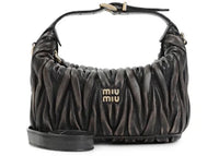 Miu Miu Matelasse Nappa Leather Handbag Caffe