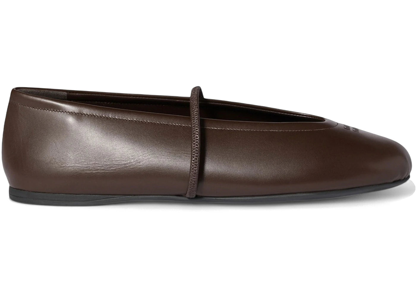 Miu Miu Nappa Leather Ballerinas Dark Brown (Women's) - vue 360