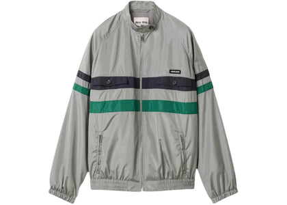Miu Miu Women's Seta Tec Blouson Jacket Piombo - authentic Miu Miu apparel