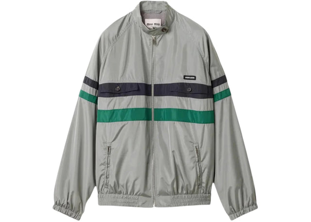 Miu Miu Women's Seta Tec Blouson Jacket Piombo