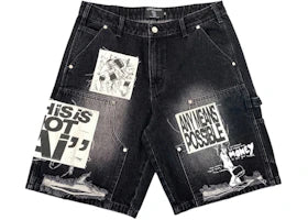 Mixed Emotions AI Denim Shorts Black - authentic Mixed Emotions apparel