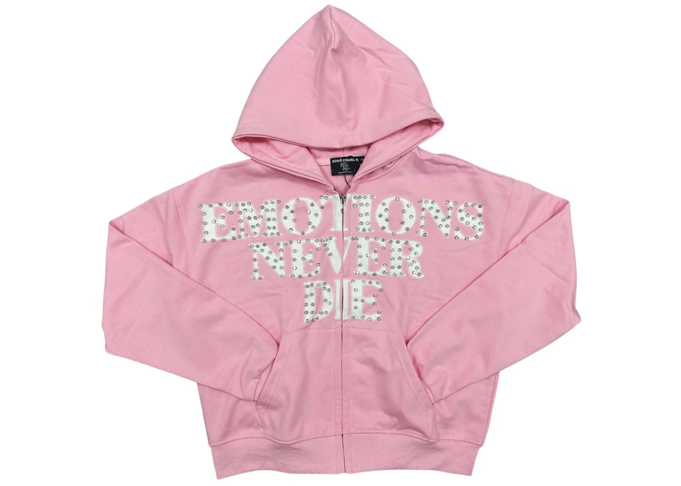 Mixed Emotions End Hoodie Pink - vue 360