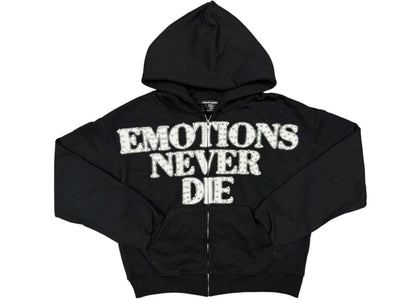 Mixed Emotions End Rhinestone Hoodie Black - authentic Mixed Emotions apparel