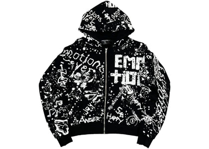 Mixed Emotions Graffiti Hoodie Black - apparel view 2