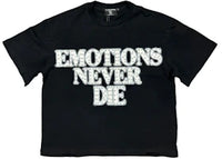 Mixed Emotions Rhinestone Tee Black