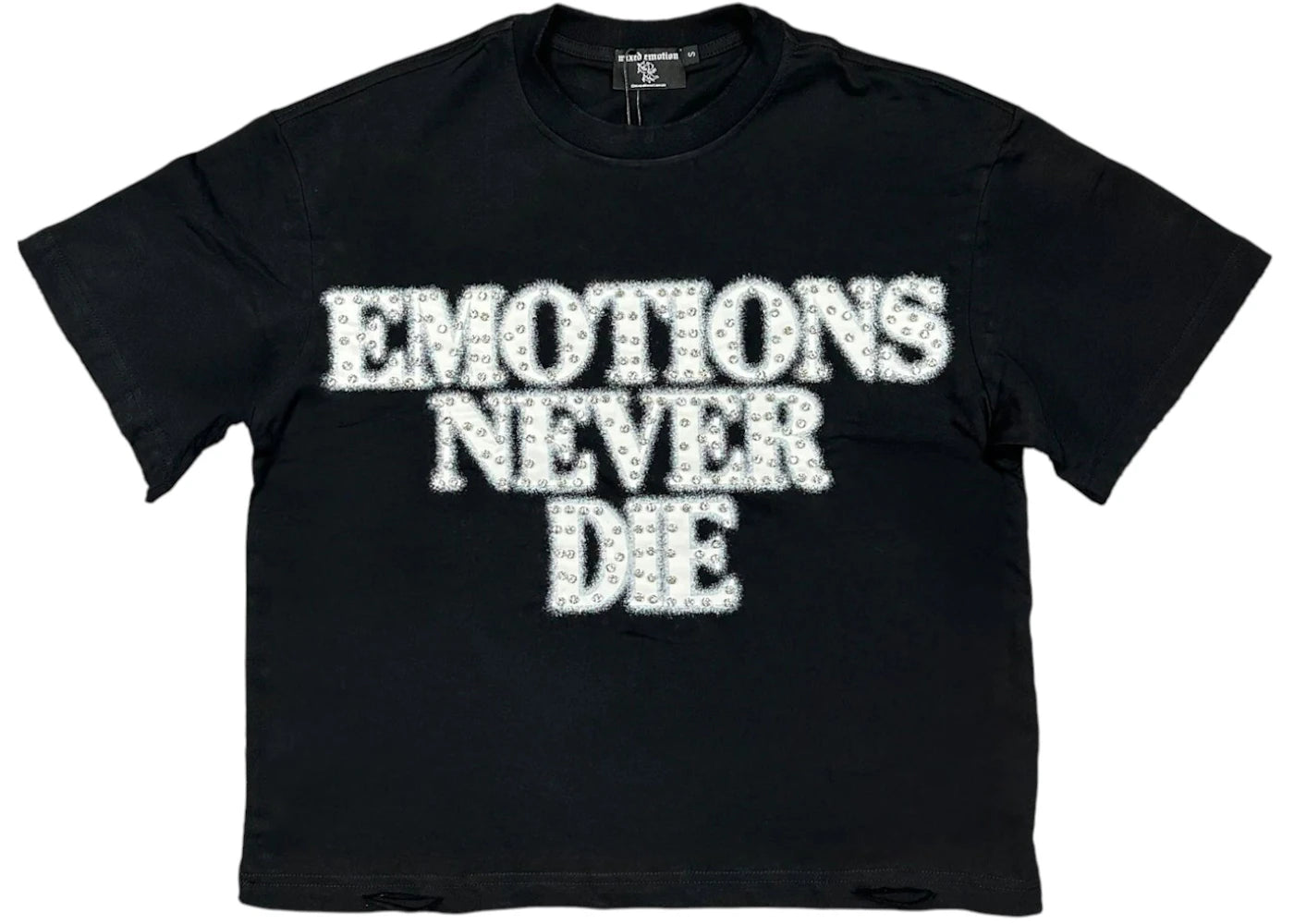 Mixed Emotions Rhinestone Tee Black - vue secondaire A