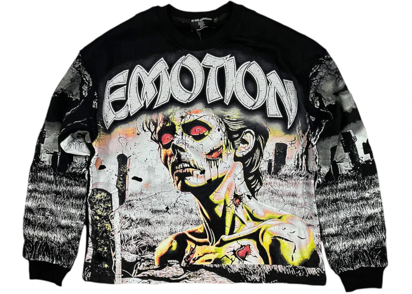 Mixed Emotions Tombstone L/S T-shirt Black - vue secondaire A