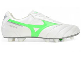 Mizuno Morelia II Elite MD White Neon Green Galaxy Silver