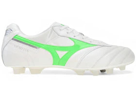Mizuno Morelia II Japan MD White Neon Green Galaxy Silver - vue 360