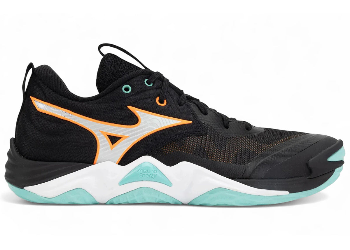 Mizuno Wave Momentum Elite Black Tangelo Ice Green - vue secondaire A