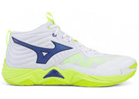 Mizuno Wave Momentum Elite Mid White Lightning Yellow Dazzling Blue