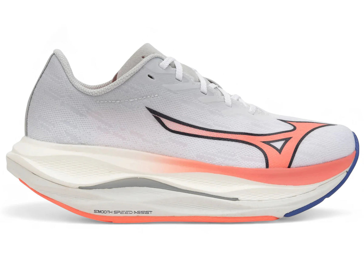 Mizuno Wave Rebellion Flash 3 White Striking Coral Iris Bloom (Women's) - vue secondaire A