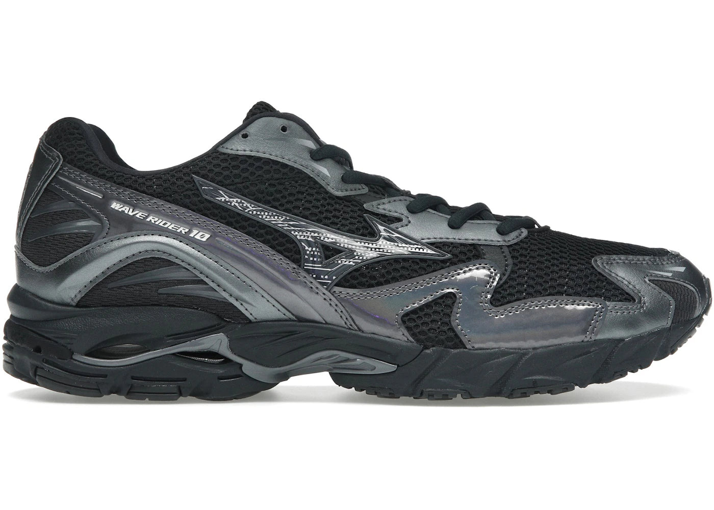Mizuno Wave Rider 10 Black Sand Metallic Gray