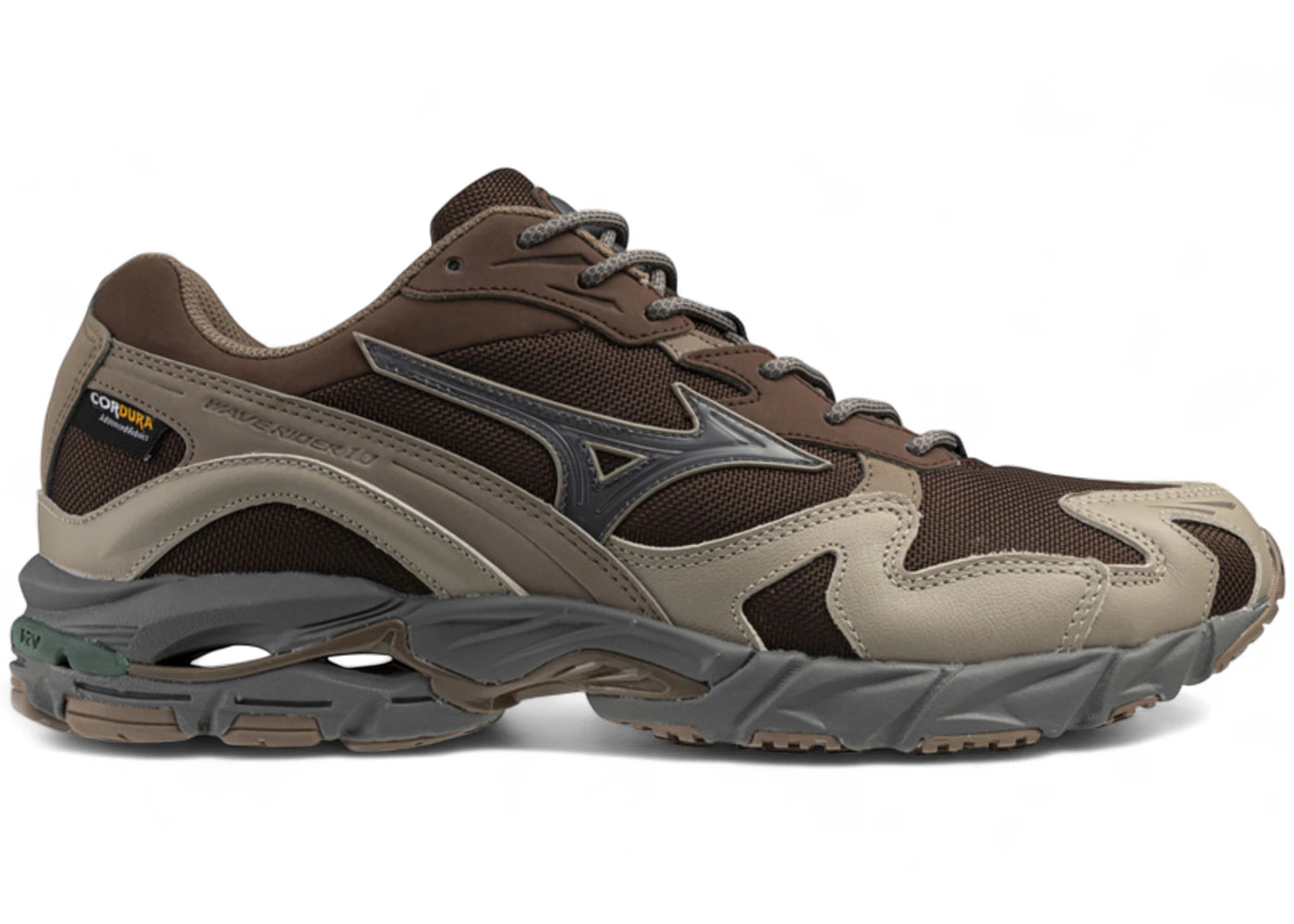 Mizuno Wave Rider 10 Cordura Chicory Coffee Vintage Khaki Fossil