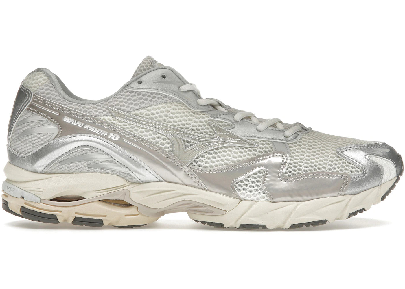 Mizuno Wave Rider 10 Metallic Snow White