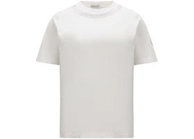 Moncler Crystal Encrusted T-Shirt White