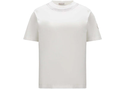 Moncler Crystal Encrusted T-Shirt White - apparel view 2