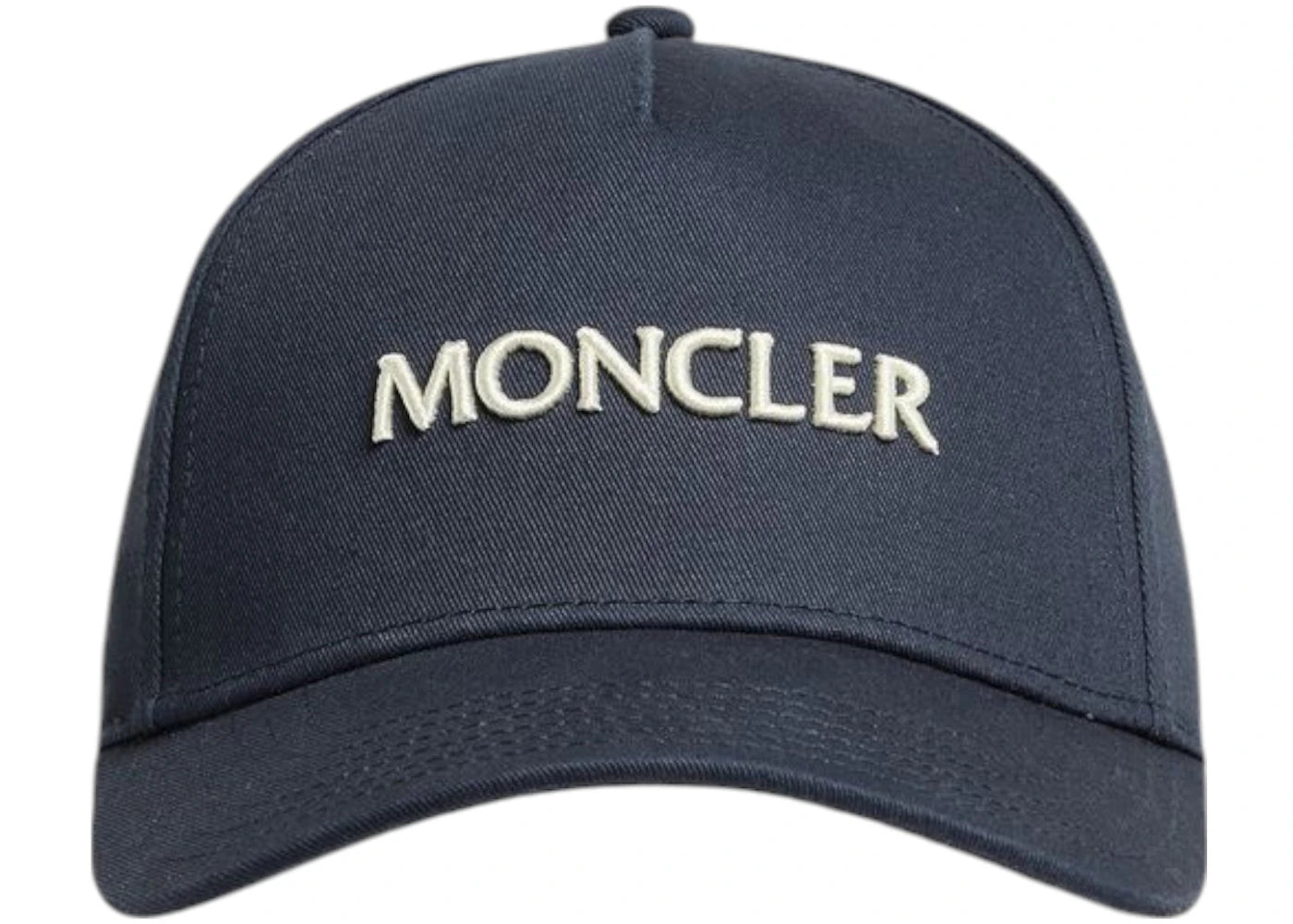 Moncler Logo Embroidered Baseball Cap Navy - vue secondaire A