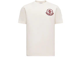 Moncler Logo Patch Cotton T-shirt White - vue 360