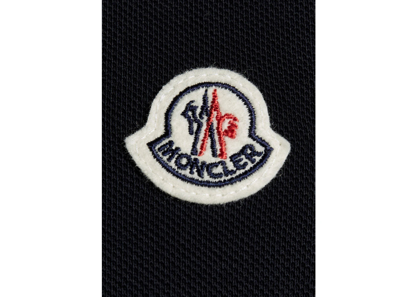 Moncler Logo Polo Shirt Black/Red/White - vue secondaire A
