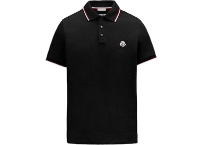 Moncler Logo Polo Shirt Black/Red/White