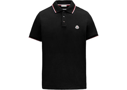 Moncler Logo Polo Shirt Black/Red/White - authentic Moncler apparel