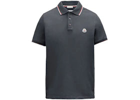 Moncler Logo Polo Shirt Dark Grey/Red/Black