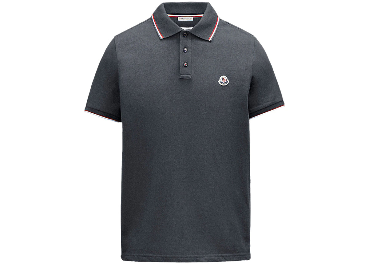 Moncler Logo Polo Shirt Dark Grey/Red/Black - vue secondaire A