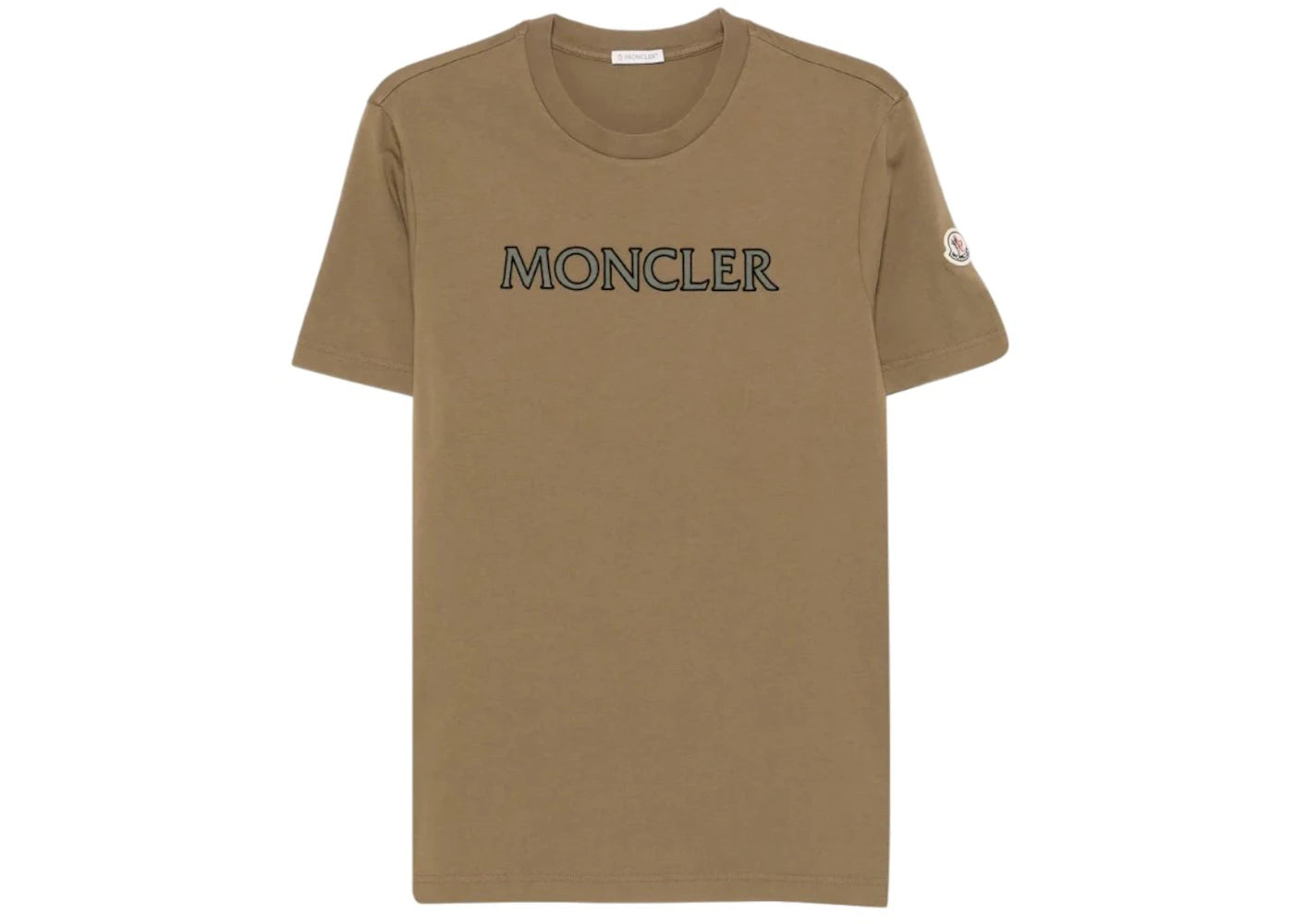 Moncler Moncler Logo Ss T-shirt Deep Yellow Olive - vue 360