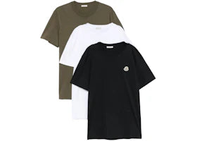 Moncler SS Tee (3 Pack) Blu/Militare/Bianco - vue 360