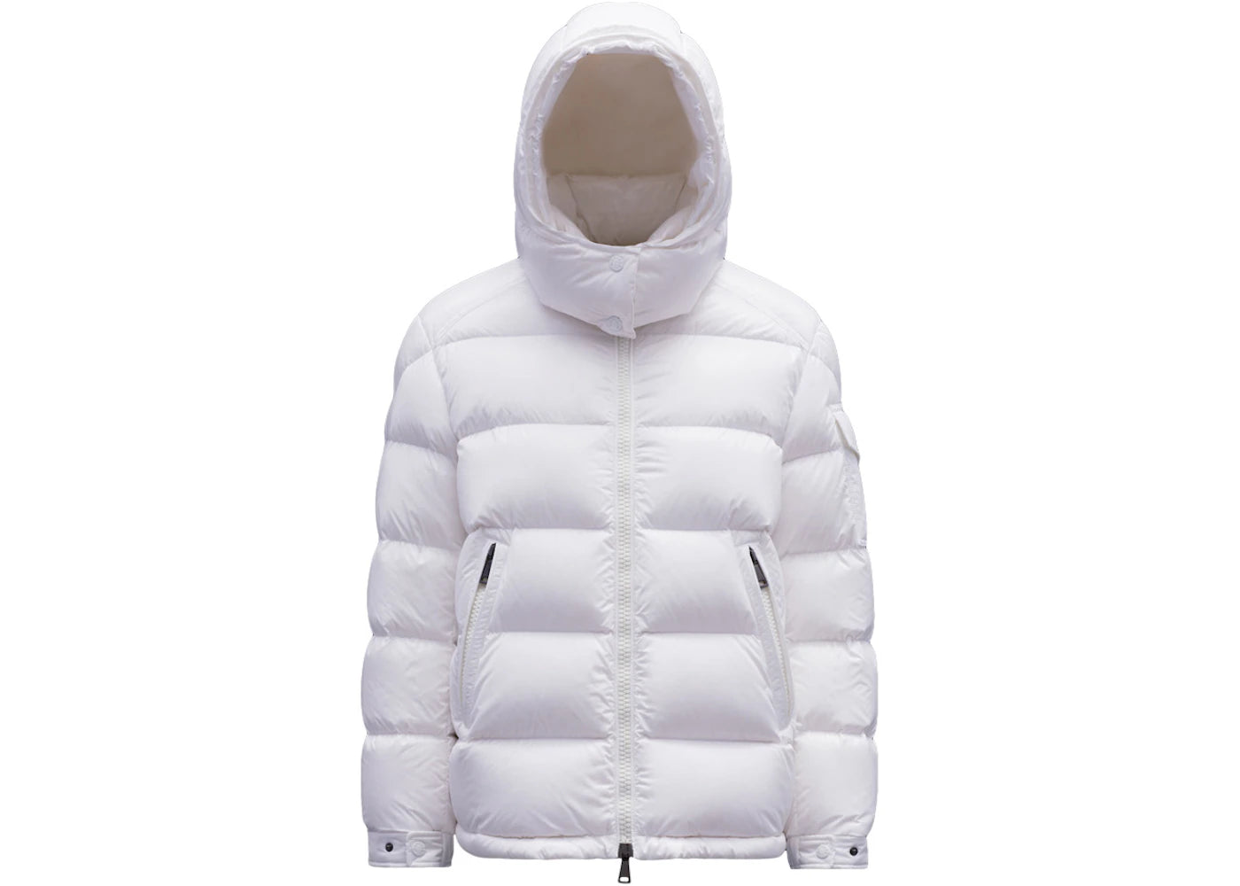 Moncler Women's Maire Short Down Jacket Glossy Off White - vue secondaire A
