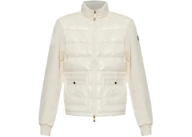 Moncler Women's Zip Up Cardigan White - vue 360