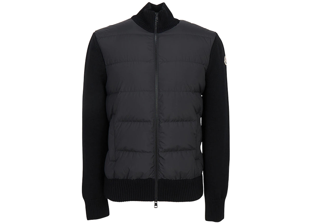 Moncler Zip Up Cardigan Black - vue 360