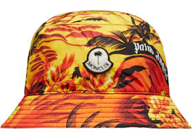 Moncler x Palm Angels Printed Bucket Hat Orange - vue 360