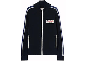 Moncler x Palm Angels Racing Cardigan Navy Blue/White - vue 360