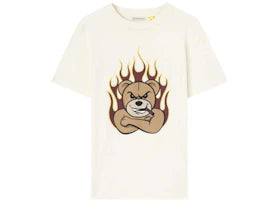Moncler x Palm Angles Bear Motif T-shirt White Brown