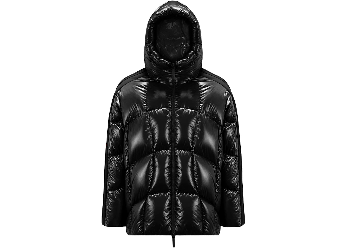 Moncler x adidas Originals Beiser Kurze Daunenjacke Schwarz - vue 360