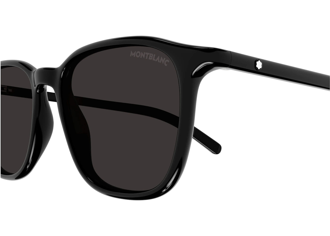 Mont blanc Square Sunglasses Black-Grey (MB0325S-001) - vue secondaire B