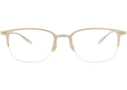 Montblanc Square-Frame Alluminium Optical Frames Gold Gold Transparent (MB0234OK-30013548-001) - authentic Montblanc product