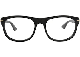 Montblanc Square-Frame Recycled Acetate Optical Frames Black Black Transparent (MB0306O-30014592-005) - vue 360