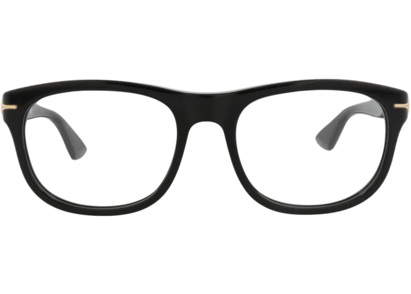 Montblanc Square-Frame Recycled Acetate Optical Frames Black Black Transparent (MB0306O-30014592-005) - vue secondaire A