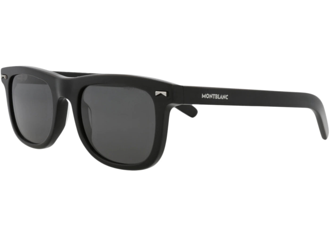 Montblanc Square-Frame Recycled Acetate Sunglasses Black Black Smoke (MB0260S-30014171-001) - vue secondaire A
