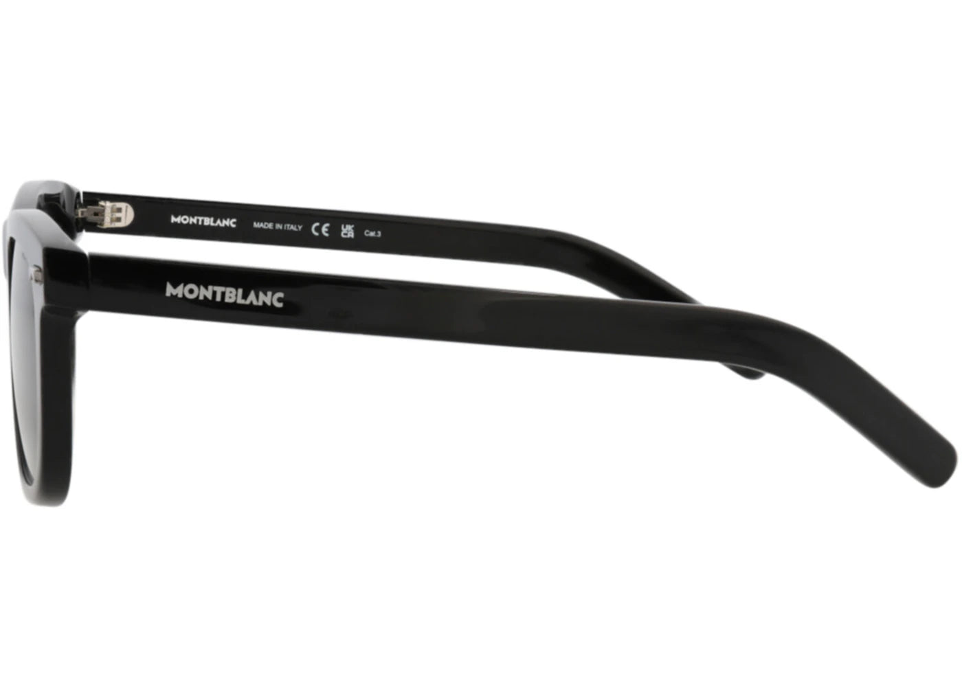 Montblanc Square-Frame Recycled Acetate Sunglasses Black Black Smoke (MB0260S-30014171-001) - vue secondaire B